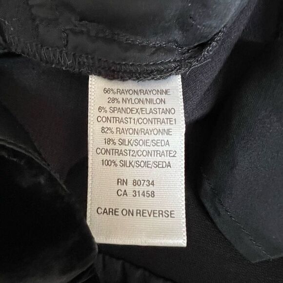 BCBGMaxAzria shift dress with velvet and silk trim and pockets size M - Picture 5 of 8